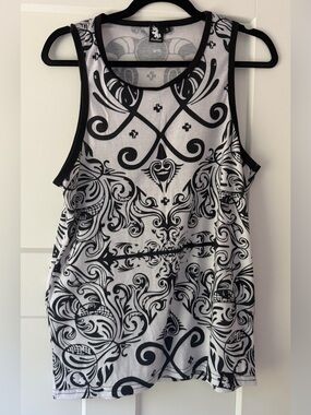 Men’s Black and white rave tank top!